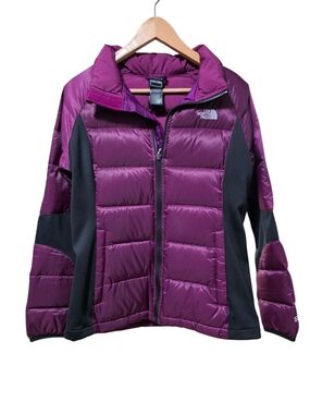 The North Face Puple Plum and Black Insulated Puffer Down Jacket Girls XL 18